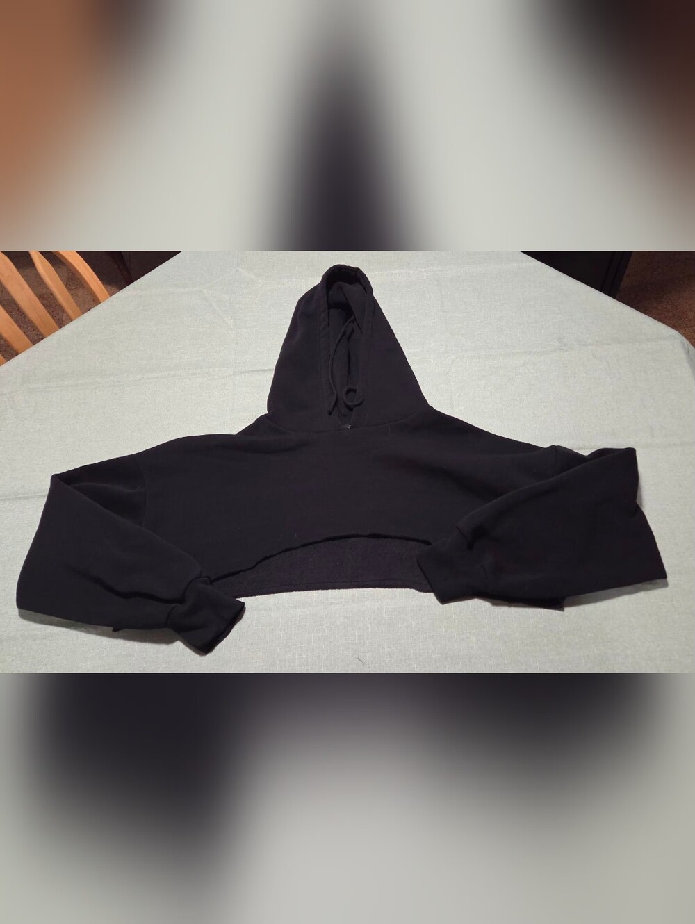 Cropped Black Hoodie